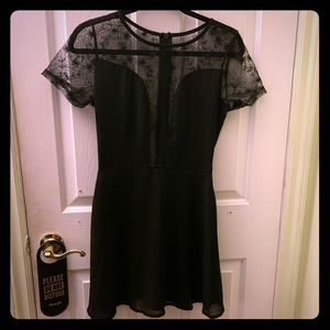 Nasty Gal Sheer Lace Skater Dress